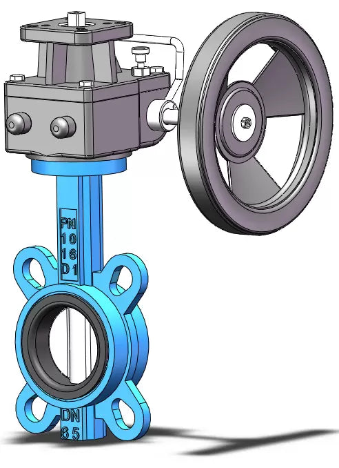Butterfly valve with actuator assembly