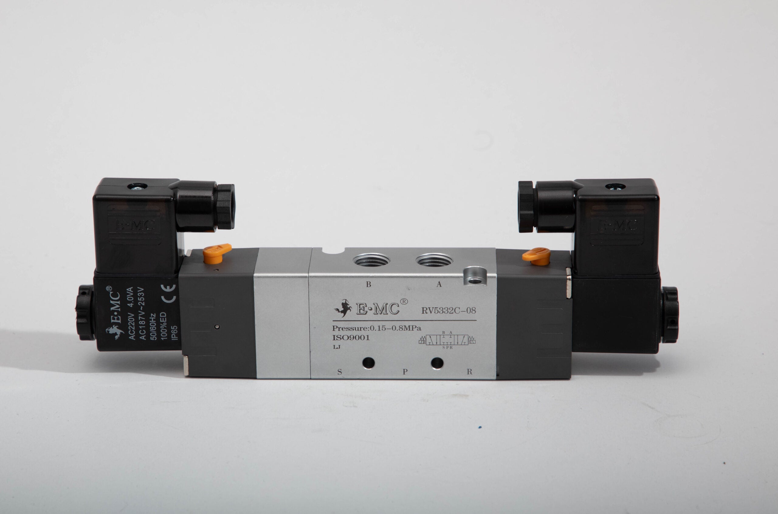 EMC RV5332-08C 5/3 pneumatic solenoid valve real product photo