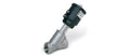M&M pneumatic angle seat valve