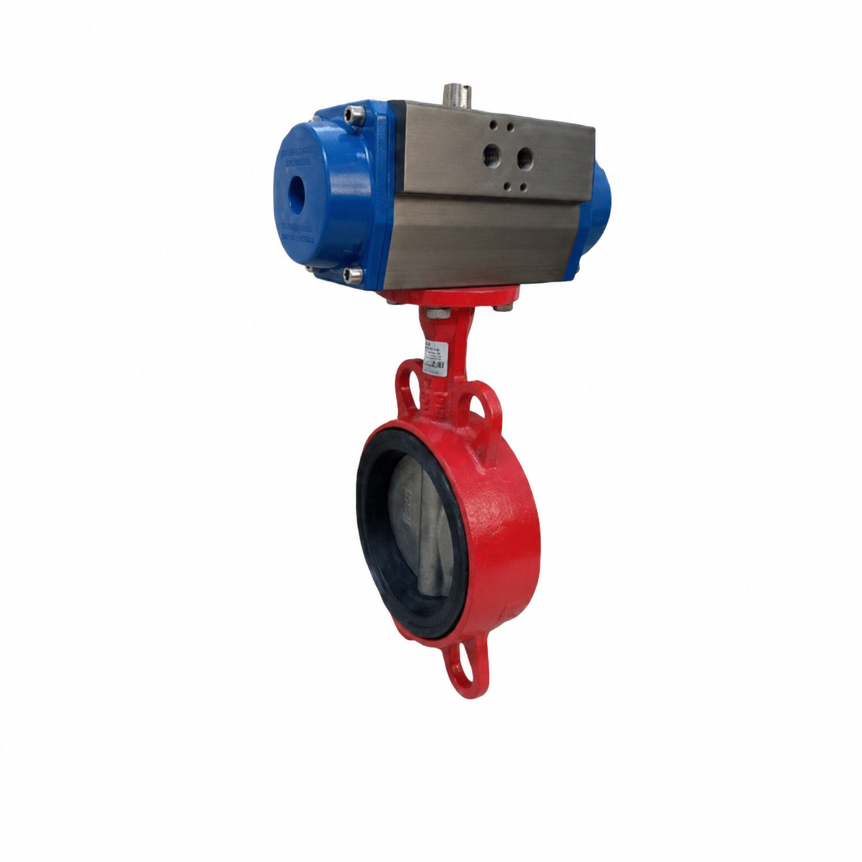 Pneumatic actuator butterfly valve assembly | محبس فراشة بمشغل هوائي