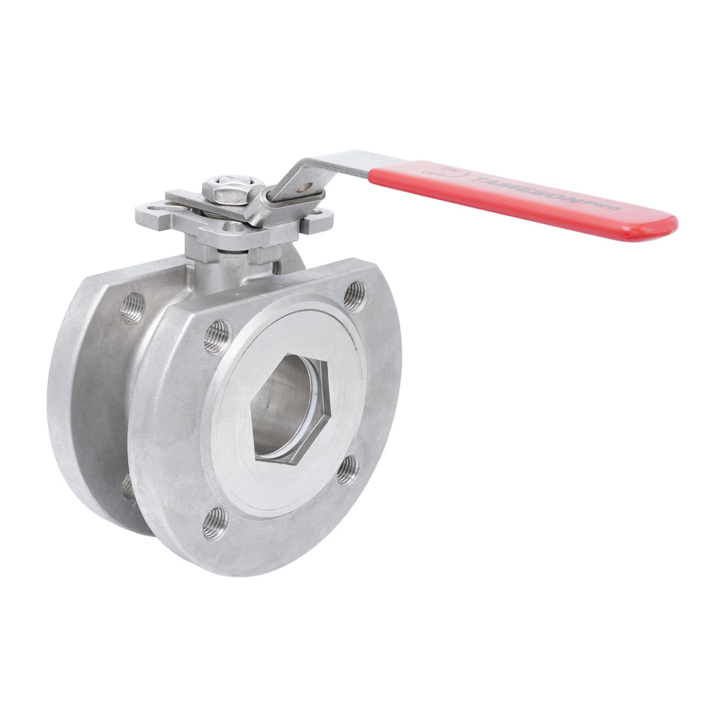 Wafer flanged stainless steel ball valve view 2 | محبس كرة ويفر فلانش