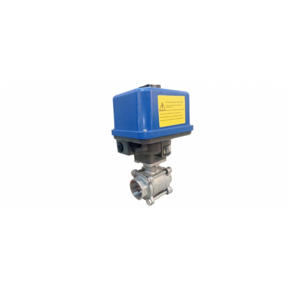 Ball Valve , 3 Way ,3/4" , Threaded 
