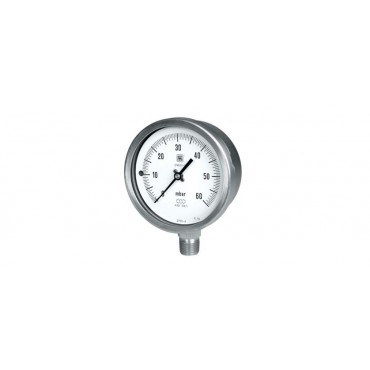 Pressure gauge ,  Full Stainless steel , 4", - 1 to 3 Bar 